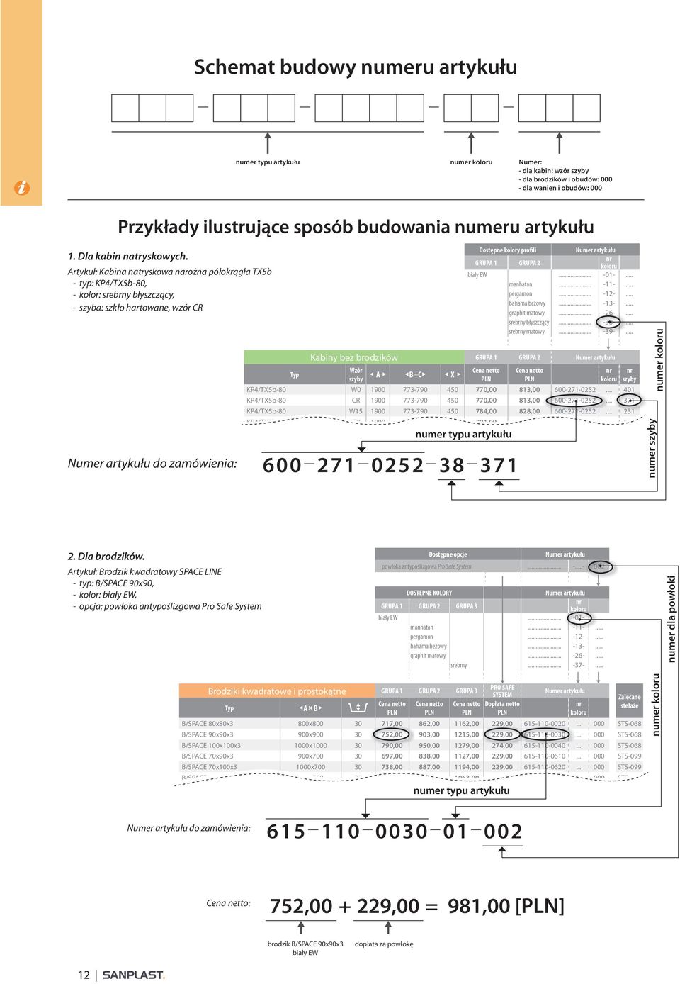 rtykuł: Kabina natryskowa narożna półokrągła TX5b - typ: KP4/TX5b-80, - kolor: srebrny błyszczący, - szyba: szkło hartowane, wzór CR Typ Kabiny bez brodzików GRUP 1 GRUP 2 Wzór =C X KP4/TX5b-80 W0