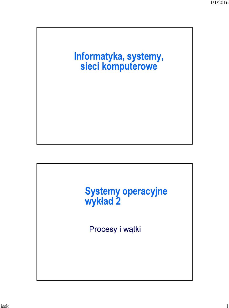Systemy operacyjne