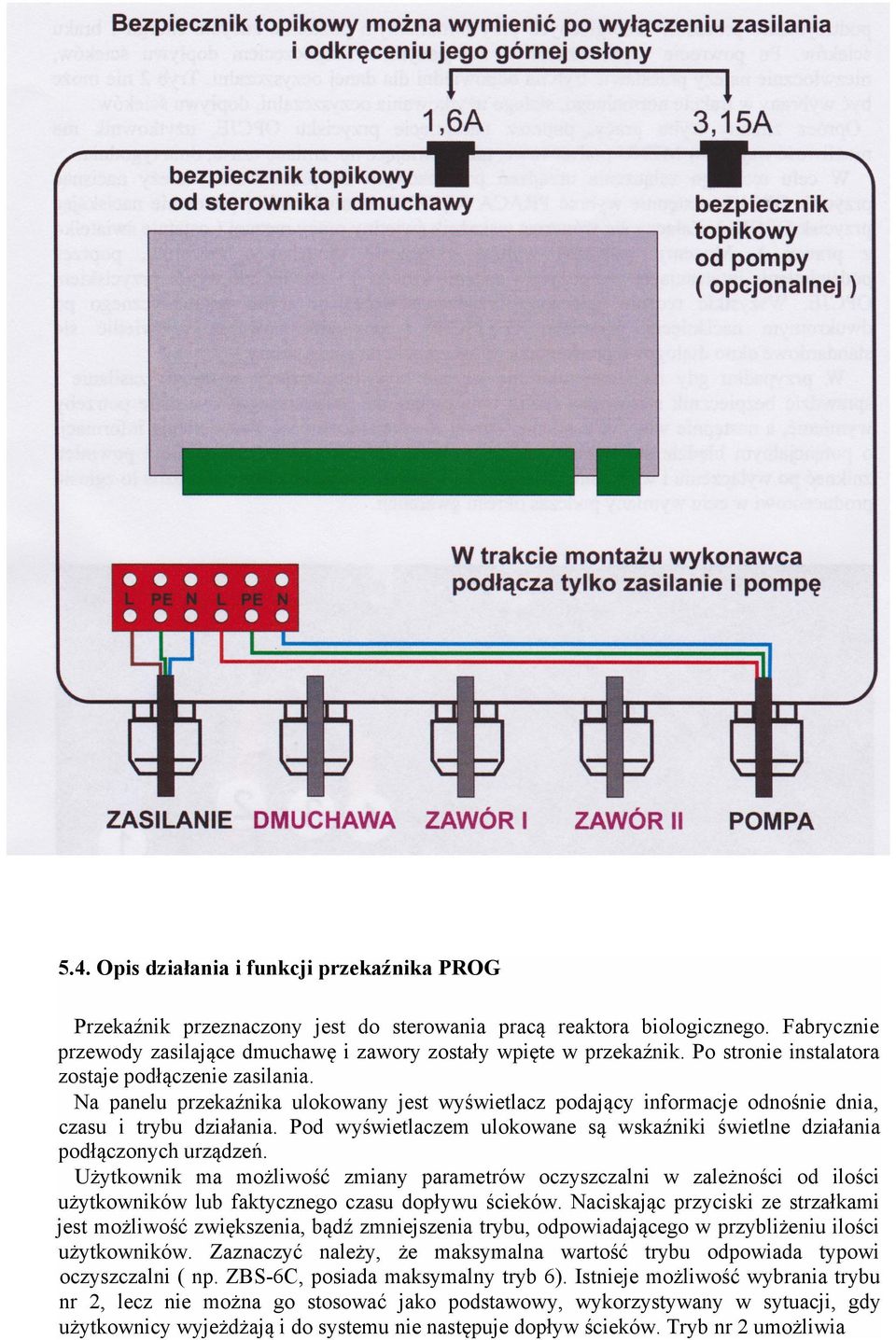 Pod wyświetlaczem ulokowane są wskaźniki świetlne działania podłączonych urządzeń.