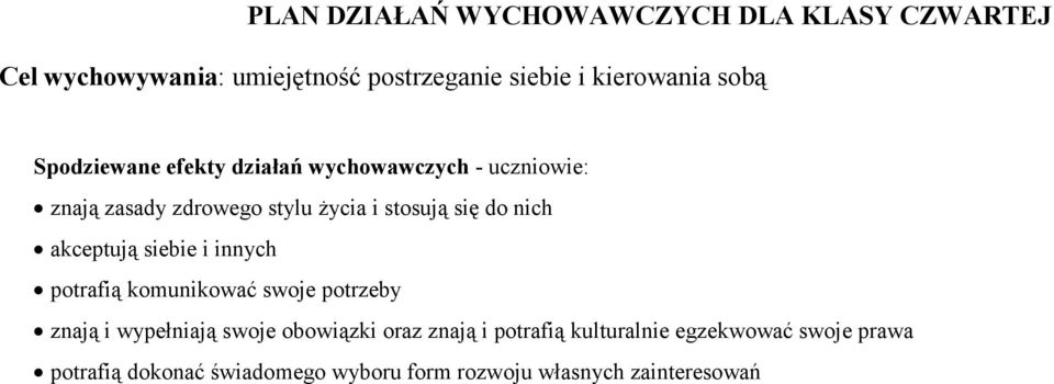 nich akceptują siebie i innych potrafią komunikować swoje potrzeby znają i wypełniają swoje obowiązki oraz