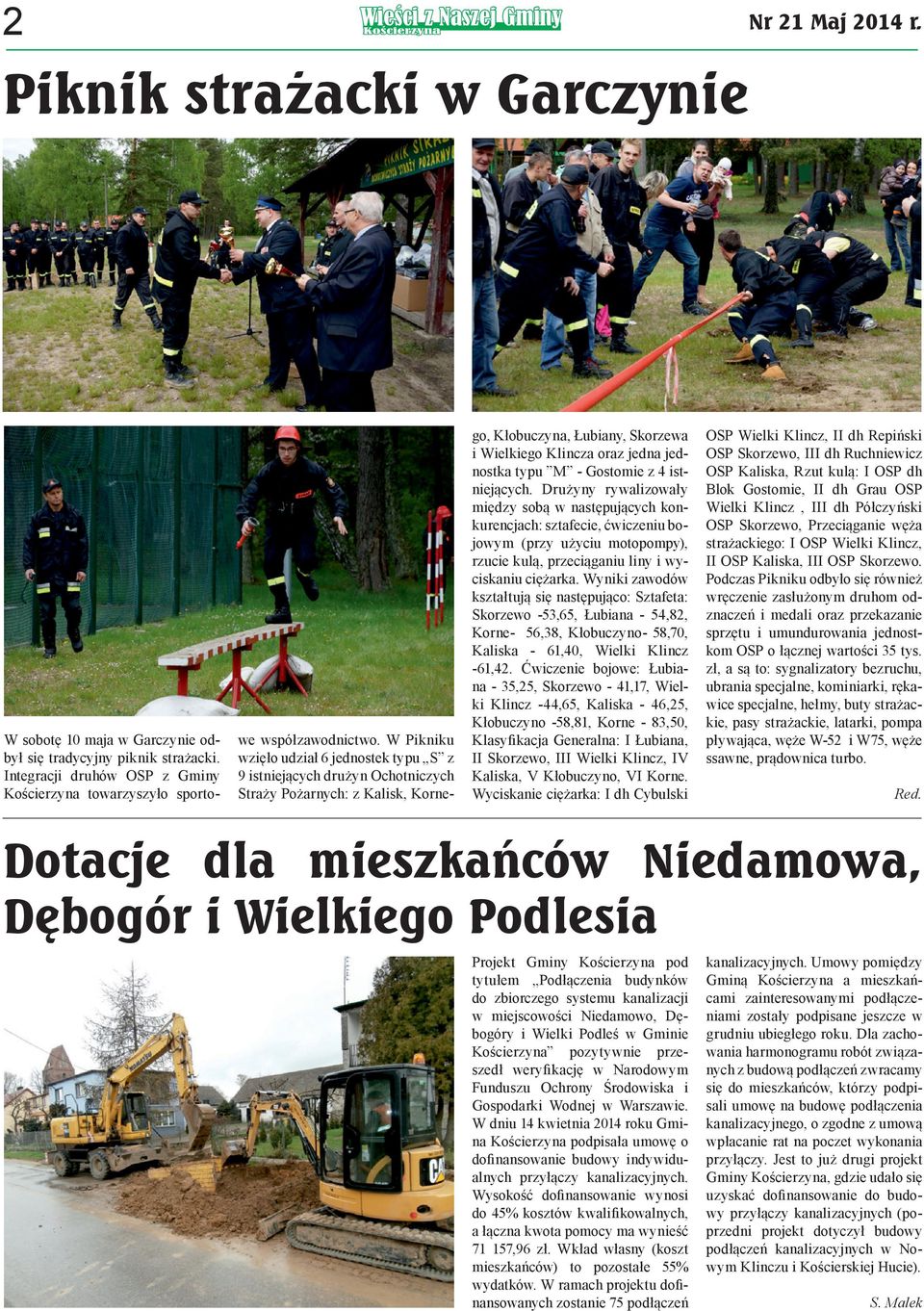 Gostomie z 4 istniejących. Drużyny rywalizowały między sobą w następujących konkurencjach: sztafecie, ćwiczeniu bojowym (przy użyciu motopompy), rzucie kulą, przeciąganiu liny i wyciskaniu ciężarka.