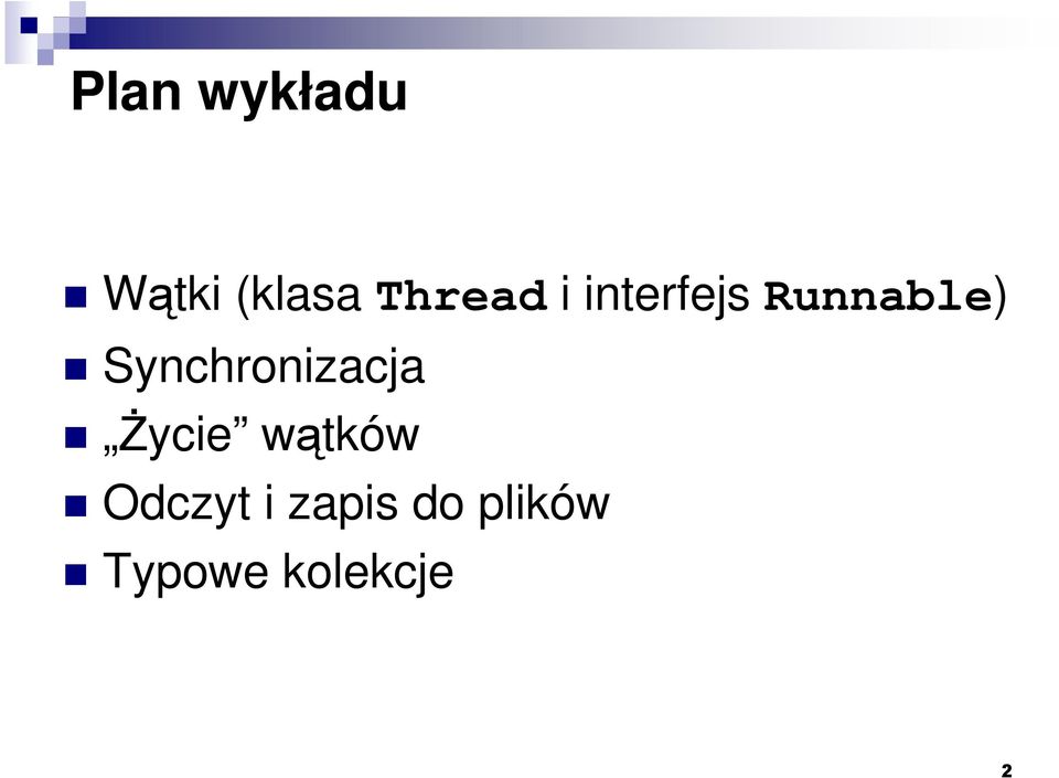 Synchronizacja śycie wątków