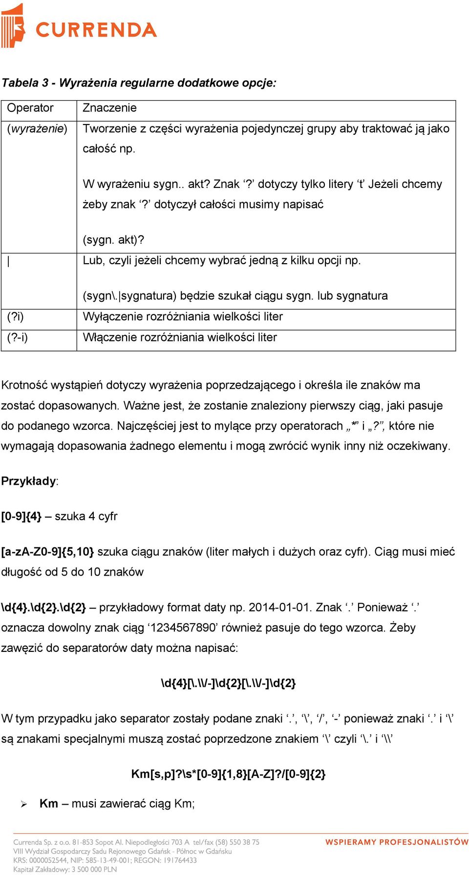 sygnatura) będzie szukał ciągu sygn.