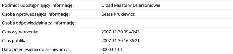 odpowiedzialna za informację : Czas wytworzenia: 2007-11-30