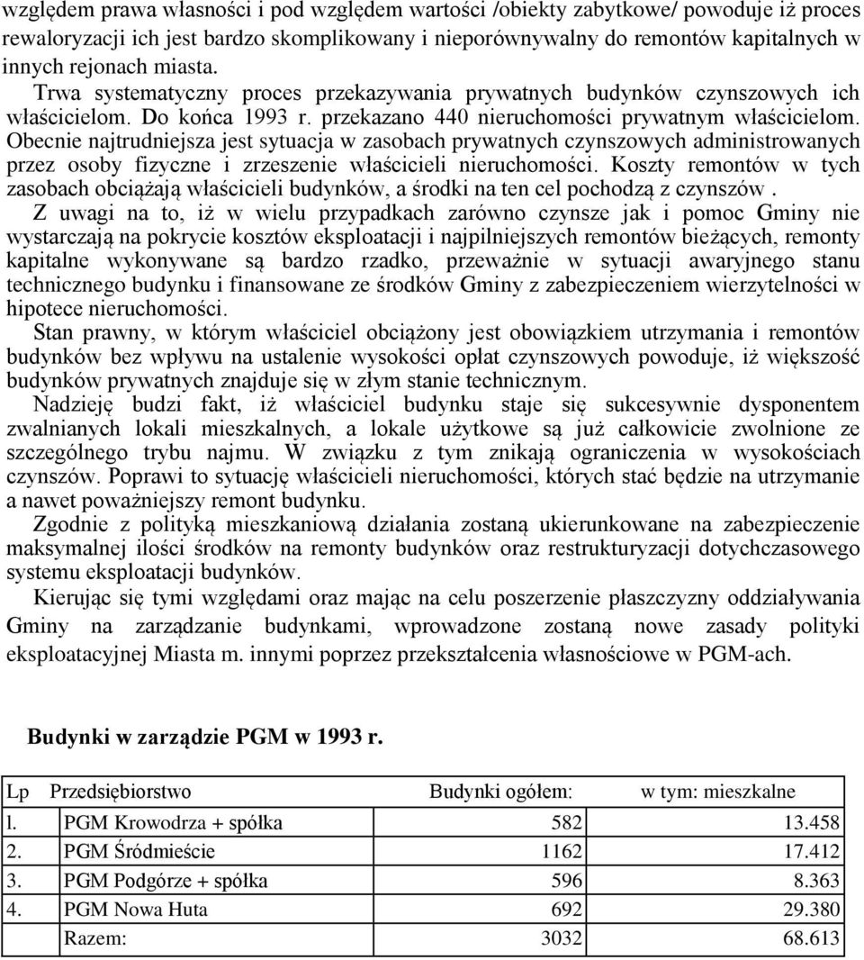 Obecnie najtrudniejsza jest sytuacja w zasobach prywatnych czynszowych administrowanych przez osoby fizyczne i zrzeszenie właścicieli nieruchomości.