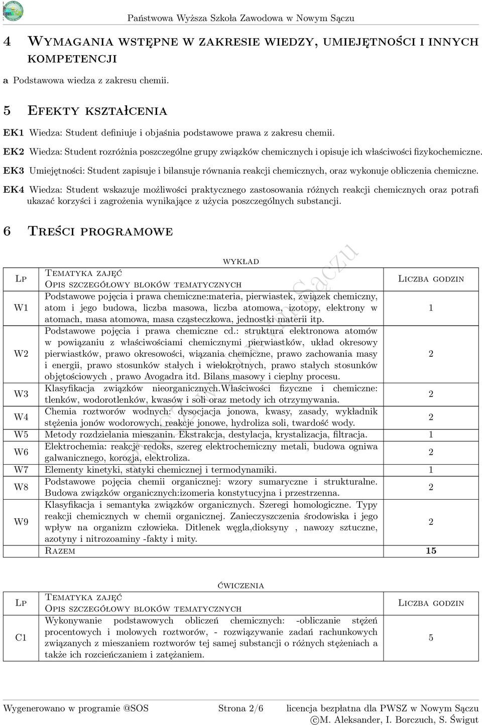 EK Wiedza: Student rozróżnia poszczególne grupy związków chemicznych i opisuje ich w laściwości fizykochemiczne.