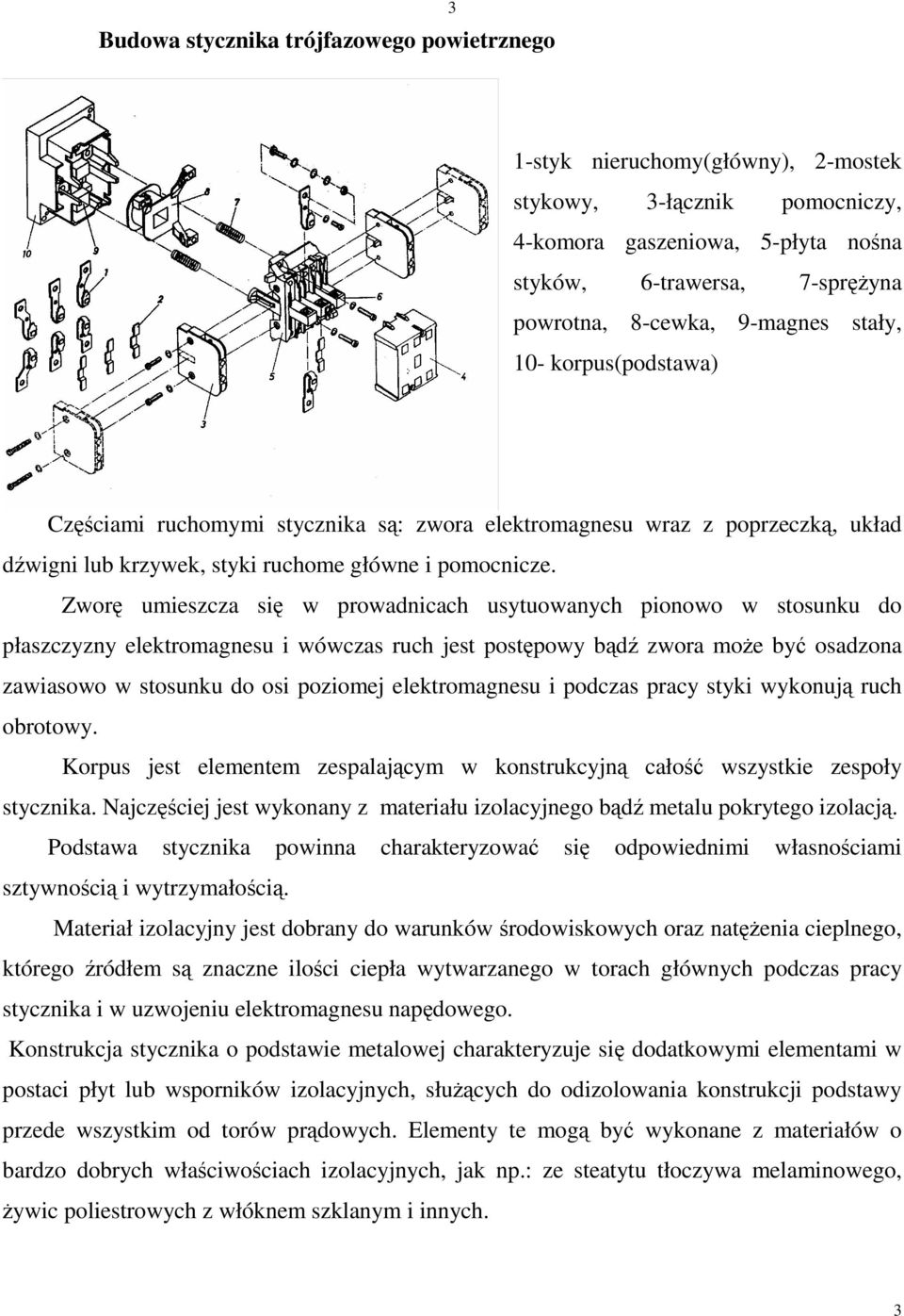 Zwor umieszcza si w prowadnicach usytuowanych pionowo w stosunku do płaszczyzny elektromagnesu i wówczas ruch jest postpowy bd zwora moe by osadzona zawiasowo w stosunku do osi poziomej