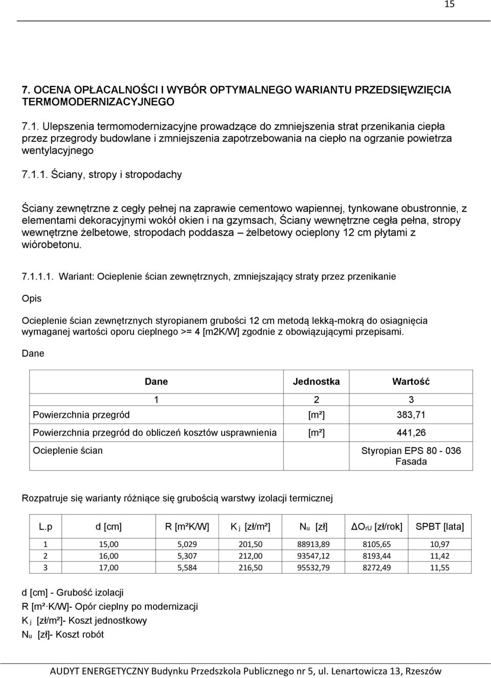 cegła pełna, stropy wewnętrzne żelbetowe, stropodach poddasza żelbetowy ocieplony 12