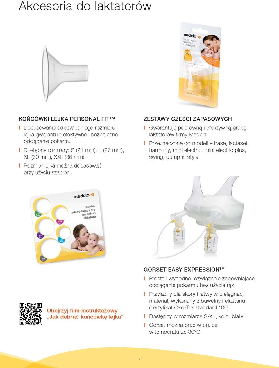lactaset, harmony, mini electric, mini electric plus, swing, pump in style Obejrzyj film instruktażowy Jak dobrać końcówkę lejka GORSET EASY EXPRESSION I Proste i wygodne rozwiązanie zapewniające