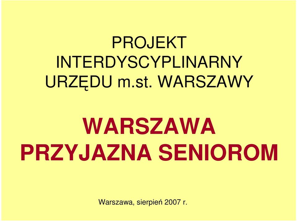 m.st. WARSZAWY WARSZAWA