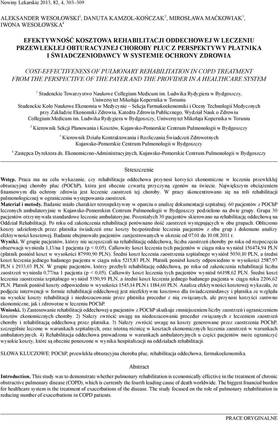 THE PROVIDER IN A HEALTHCARE SYSTEM 1 Studenckie Towarzystwo Naukowe Collegium Medicum im.