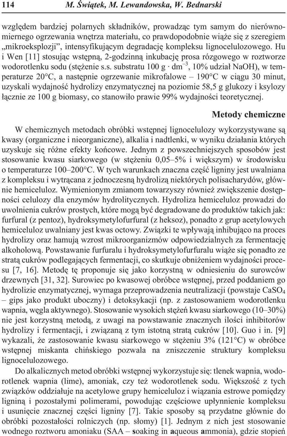 degradacjê kompleksu