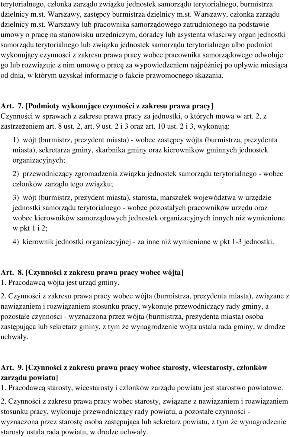 za dzielnicy m.st.