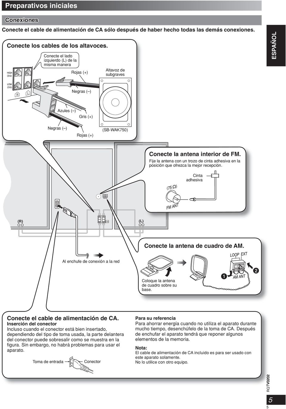 Inserción del conector Incluso cuando el conector está bien insertado, dependiendo del tipo de toma usada, la parte delantera del conector puede sobresalir como se muestra en la fi gura.