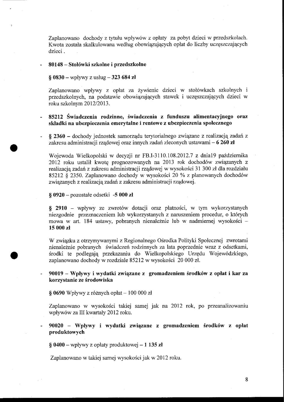 i uczpszczajqcych dzieci w roku szkolnym 2012/2013.
