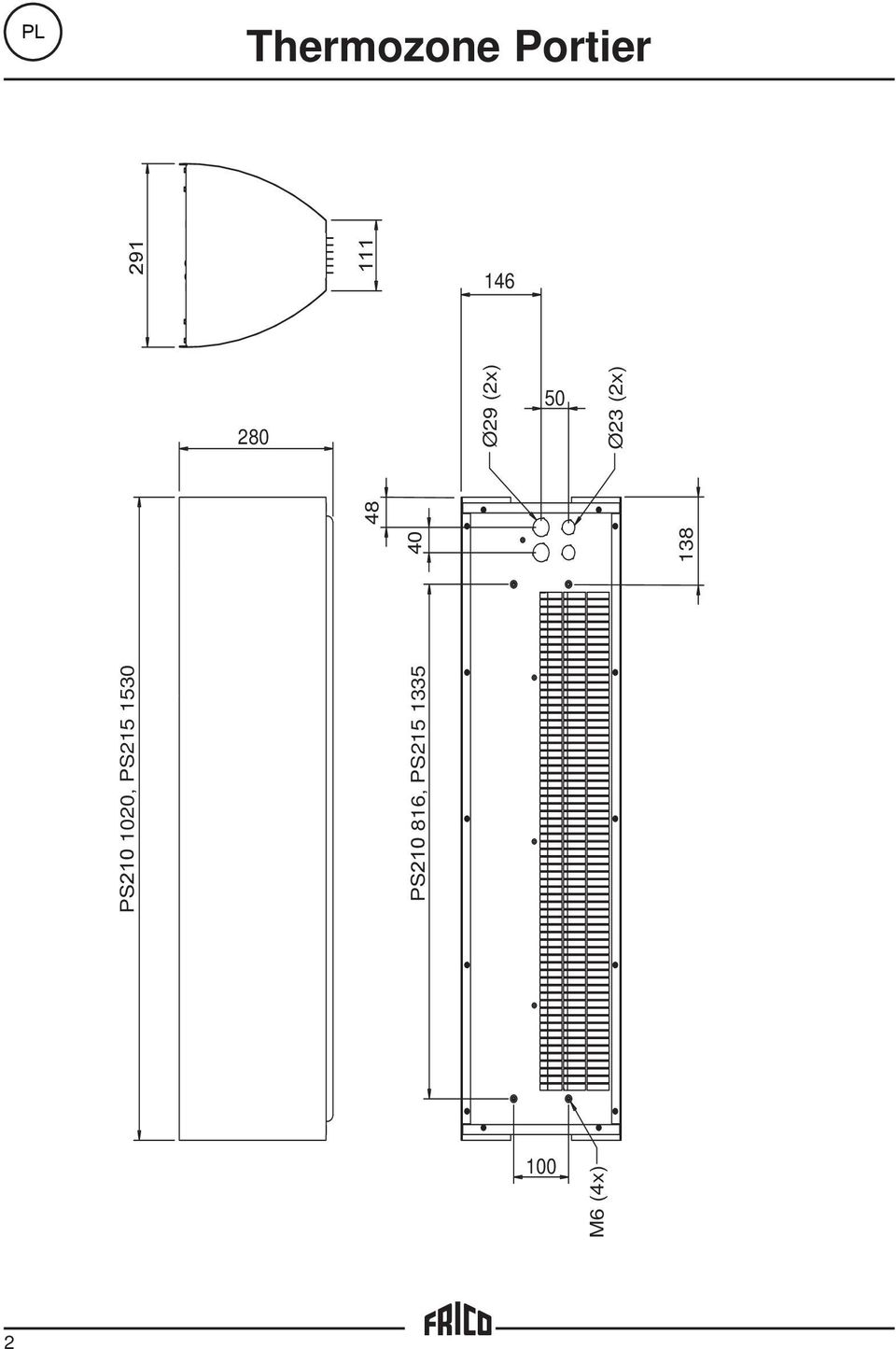 Ø23 (2x) PS210 816, PS215