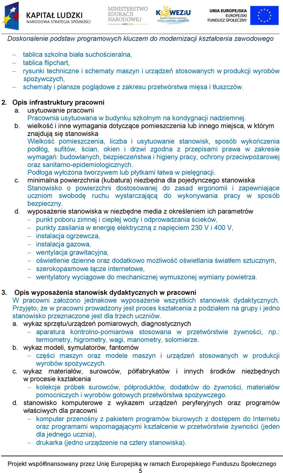 dynku szkolnym na kondygnacji nadziemnej. b.