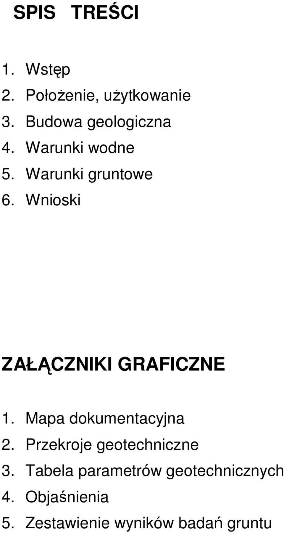 Wnioski ZAŁĄCZNIKI GRAFICZNE 1. Mapa dokumentacyjna 2.