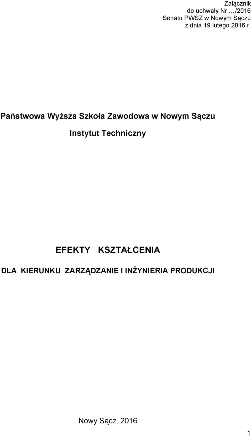 Państwowa Wyższa Szkoła Zawodowa w Nowym Sączu Instytut