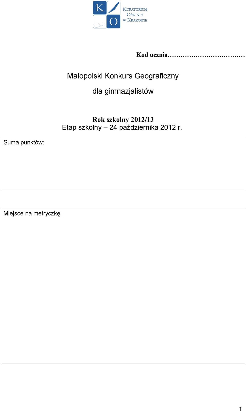 szkolny 2012/13 Etap szkolny 24