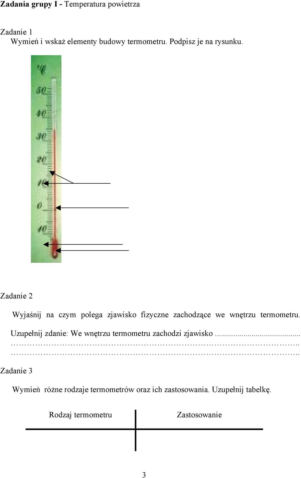 Wyjaśnij na czym polega zjawisko fizyczne zachodzące we wnętrzu termometru.