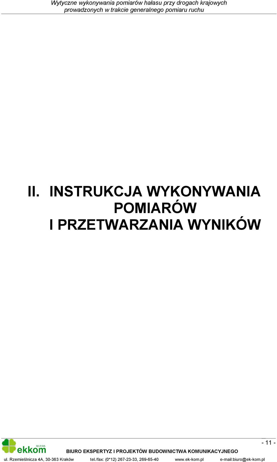 POMIARÓW I