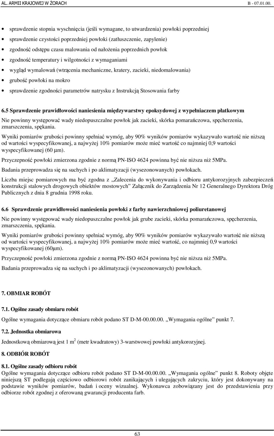 natrysku z Instrukcj Stosowania farby 6.