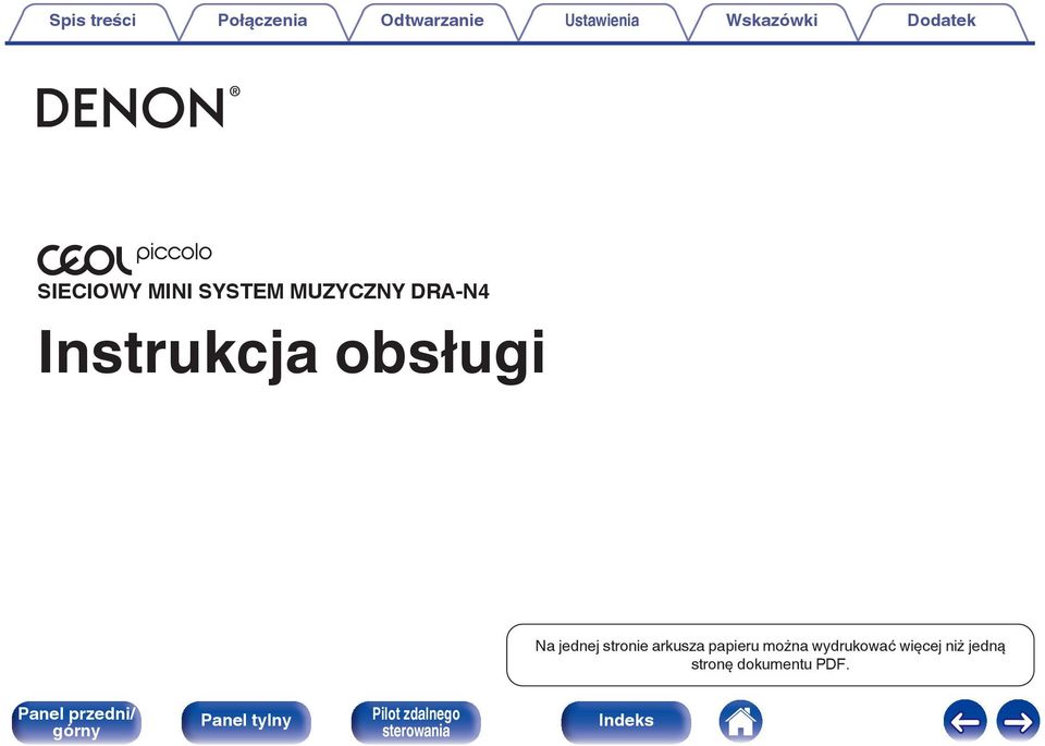 SIECIOWY MINI SYSTEM MUZYCZNY DRA-N4 Instrukcja