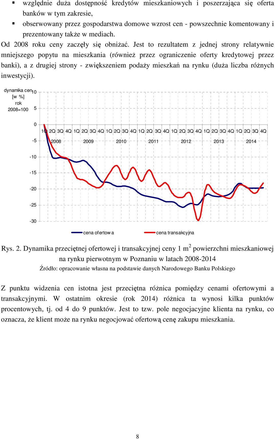 Jest to rezultatem z jednej strony relatywnie mniejszego popytu na mieszkania (również przez ograniczenie oferty kredytowej przez banki), a z drugiej strony - zwiększeniem podaży mieszkań na rynku
