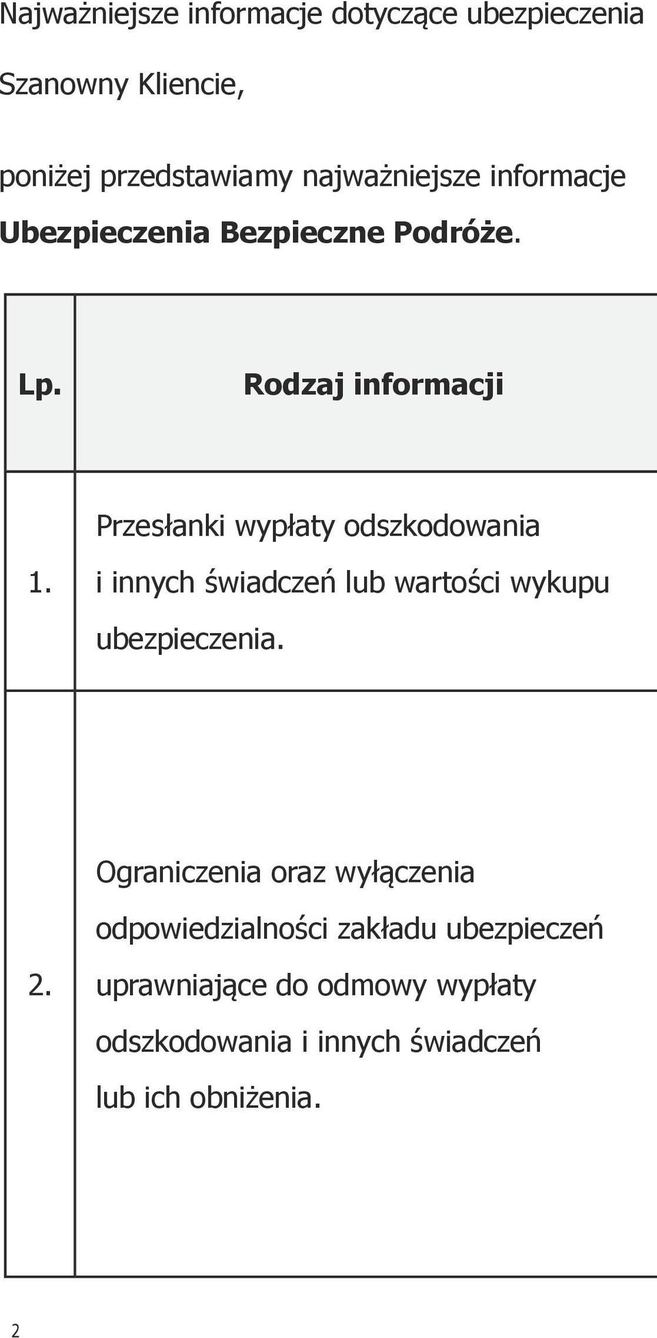 i innych świadczeń lub wartości wykupu ubezpieczenia.