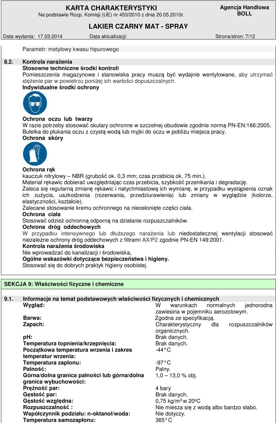 Parametr: metylowy kwasu hipurowego 8.2.