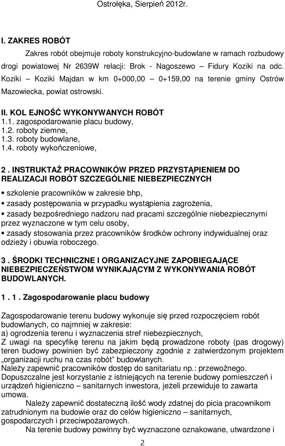 roboty budowlane, 1.4. roboty wykończeniowe, 2.