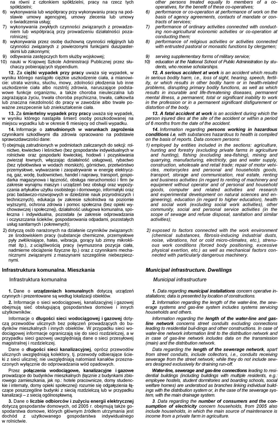 of mandate or contracts of services; 7) wykonywania zwykłych czynności związanych z prowadzeniem lub współpracą przy prowadzeniu działalności pozarolniczej; 7) performance of ordinary activities