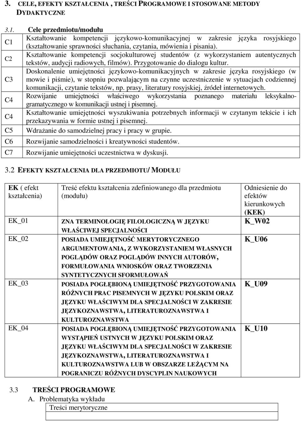 C2 Kształtowanie kompetencji socjokulturowej studentów (z wykorzystaniem autentycznych tekstów, audycji radiowych, filmów). Przygotowanie do dialogu kultur.