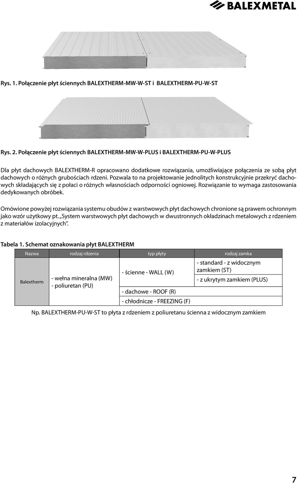 grubościach rdzeni. Pozwala to na projektowanie jednolitych konstrukcyjnie przekryć dachowych składających się z połaci o różnych własnościach odporności ogniowej.