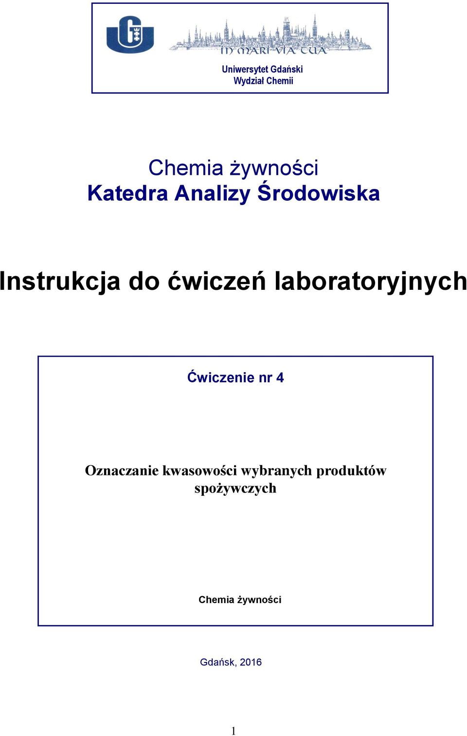 laboratoryjnych Ćwiczenie nr 4 Oznaczanie kwasowości