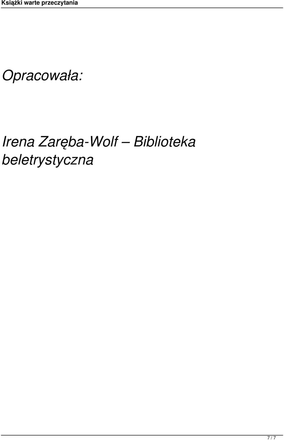 Zaręba-Wolf