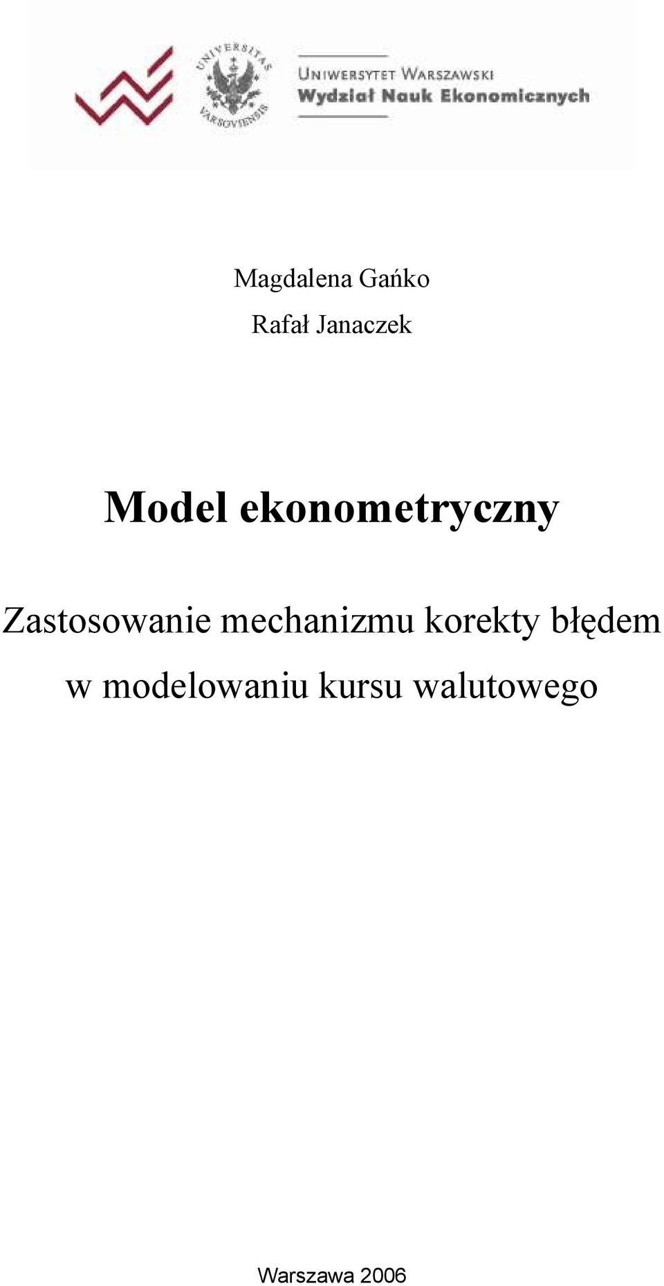 mechanizmu korekty błędem w