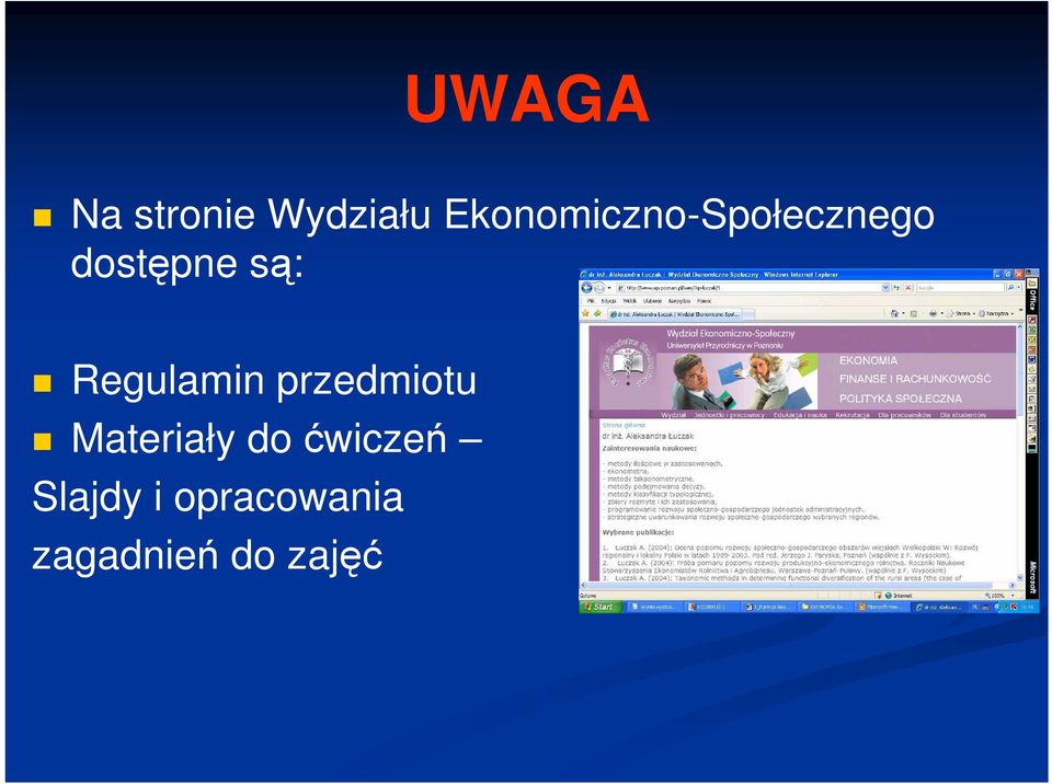 Regulamin przedmiotu Materiały do ćwiczeń