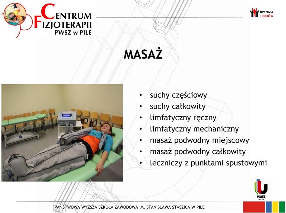 mechaniczny masaż podwodny miejscowy