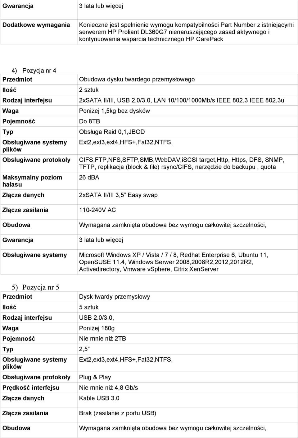 3u Maksymalny poziom hałasu Poniżej 1,5kg bez dysków Do 8TB Obsługa Raid 0,1,JBOD CIFS,FTP,NFS,SFTP,SMB,WebDAV,iSCSI target,http, Https, DFS, SNMP, TFTP, replikacja (block & file) rsync/cifs,