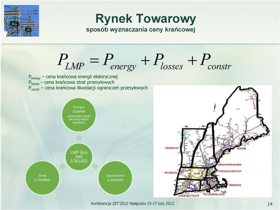 krańcowa likwidacji ograniczeń przesyłowych Energia 32$/MWh (cena taka sama we wszystkich węzłach)