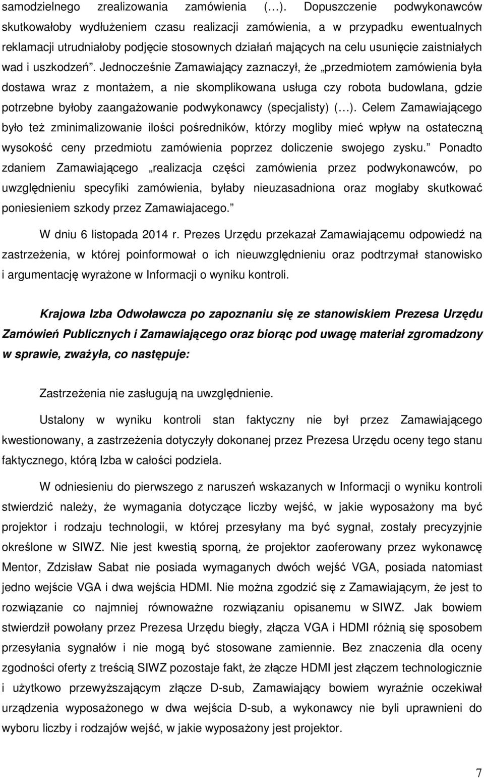 wad i uszkodzeń.