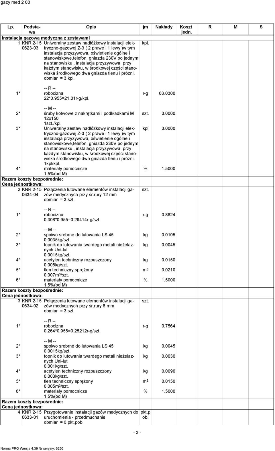 gniazda tlenu i próżni obiar = 3 kpl 22*0955=2101r-g/kpl 2* śruby kotwowe z nakrętkai i podkładkai M 12x150 1szt/kpl 3* Uniweralny zestaw nadłóżkowy instalacji elektryczno-gazowej Z-3 ( 2 prawe i 1