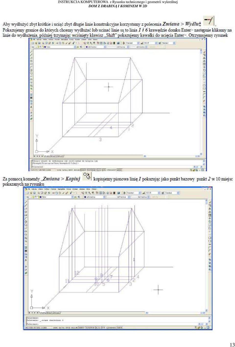 Rysunek Techniczny I Geometria Wykreślna Instrukcja Dom Z