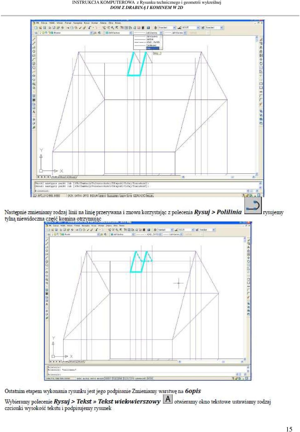 Rysunek Techniczny I Geometria Wykreślna Instrukcja Dom Z