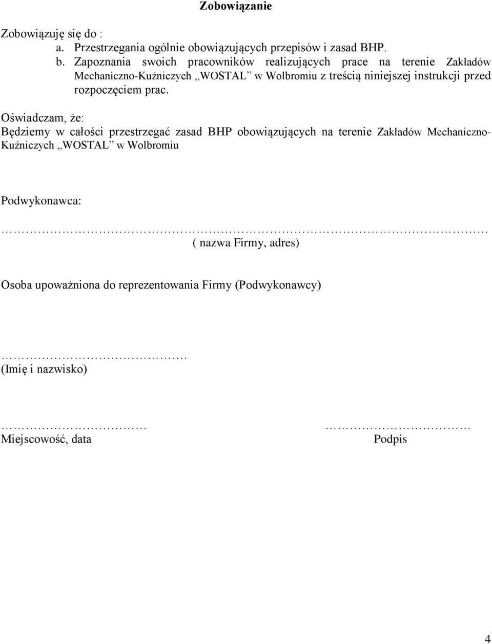 instrukcji przed rozpoczęciem prac.