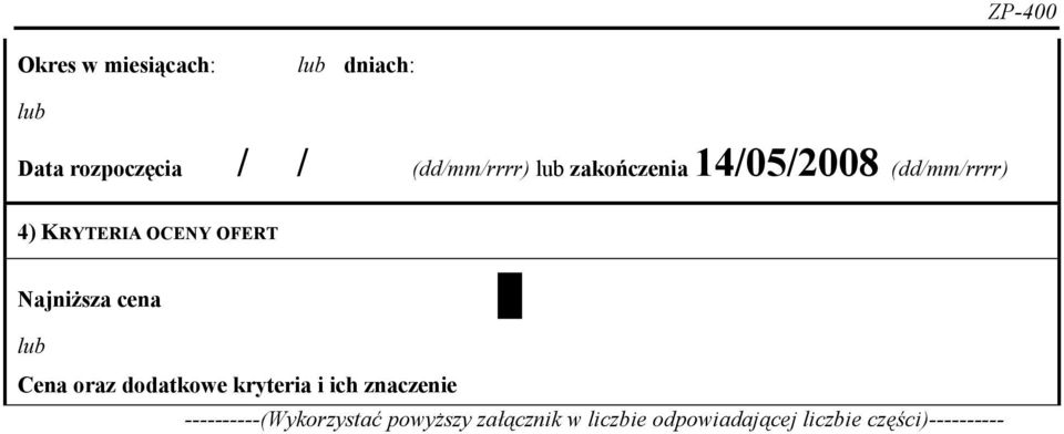 cena Cena oraz dodatkowe kryteria i ich znaczenie