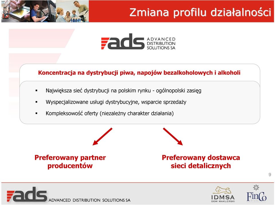 zasięg Wyspecjalizowane usługi dystrybucyjne, wsparcie sprzedaży Kompleksowość oferty