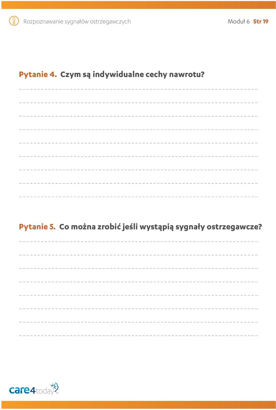 Czym są indywidualne cechy nawrotu?